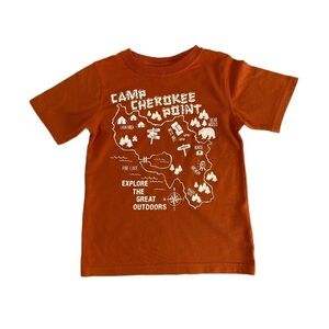Toughskins Kids Camp Cherokee Point Burnt Orange Short Sleeve Tee
